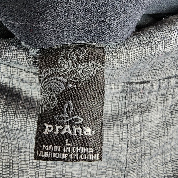 Prana Jogger Pants Grey Women's Large Hiking Outdoor Hiking Yoga Hemp Blend - Picture 7 of 9